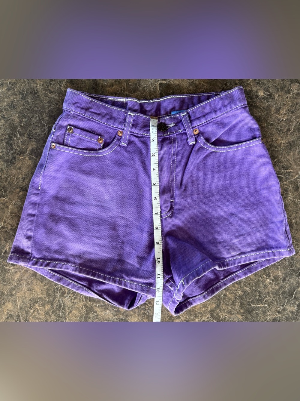 Jordache Purple Denim shorts - Picture 3 of 4